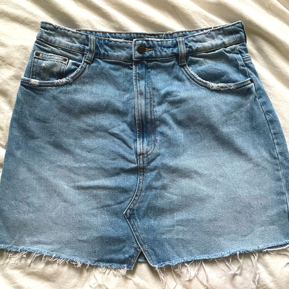 ZARA Light Denim Skirt